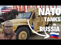 See captured nato  western abrams and leopard tanks in russia exhibit russia moscow