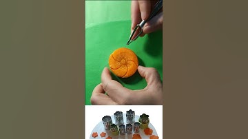 Tỉa hoa cà rốt đơn giản dễ nhất #shorts