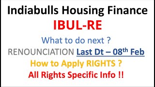 Indiabulls Housing Finance Ltd RIGHTS ISSUE - IBUL-RE  | How to Apply from ASBA |