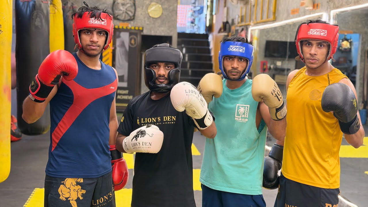 Welcome to the LIONS DEN FIGHT CLUB preparing for Sparring ￼￼