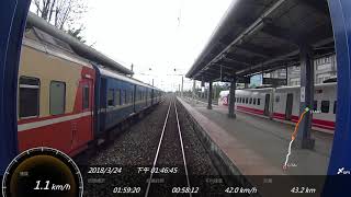 台鐵 4634次 花蓮-玉里 區間車 SONY FDR-X1000V Action Cam GPS 參數資料 6倍速度 縮時攝影 路程景 EMU500電聯車
