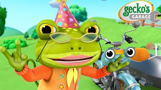 miles motorcycle s birthday race gecko s garage cartoons
