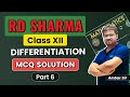 RD Sharma Class 12 Solutions | Chapter 10: Differentiation (MCQ Exercise) | Part 6 (Q26 to Q33)