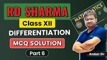 RD Sharma Class 12 Solutions | Chapter 10: Differentiation (MCQ Exercise) | Part 6 (Q26 to Q33)