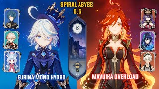 C0 FURINA MONO HYDRO &amp; C0 MAVUIKA OVERLOAD - Spiral Abyss 5.5 Floor 12 #genshinimpact  #mavuika
