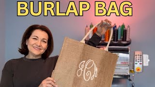 Embroider on a Burlap Bag with your Melco Embroidery Machine