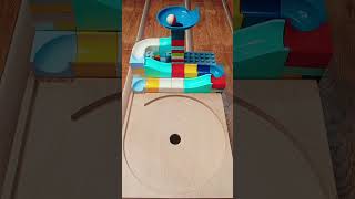 marble Run Race ASMR #267 Wooden Wave Course Colorful Marbles #marblerun #marblerunrace #asmr #short