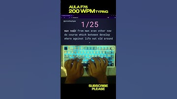 Aula F75 - 200 WPM Typing #typing #osu