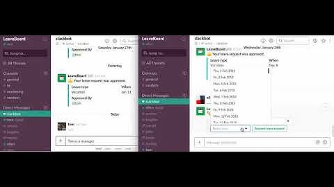 Book Holidays, PTO and Sick leaves on Slack