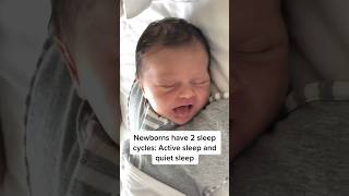 Newborns have 2 sleeps cycles: active sleep and quiet sleep  #sleepconsultant #newborn #baby