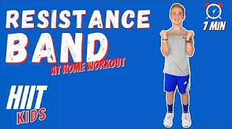 KIDS BAND WORKOUT | 7 MIN Full Body Workout