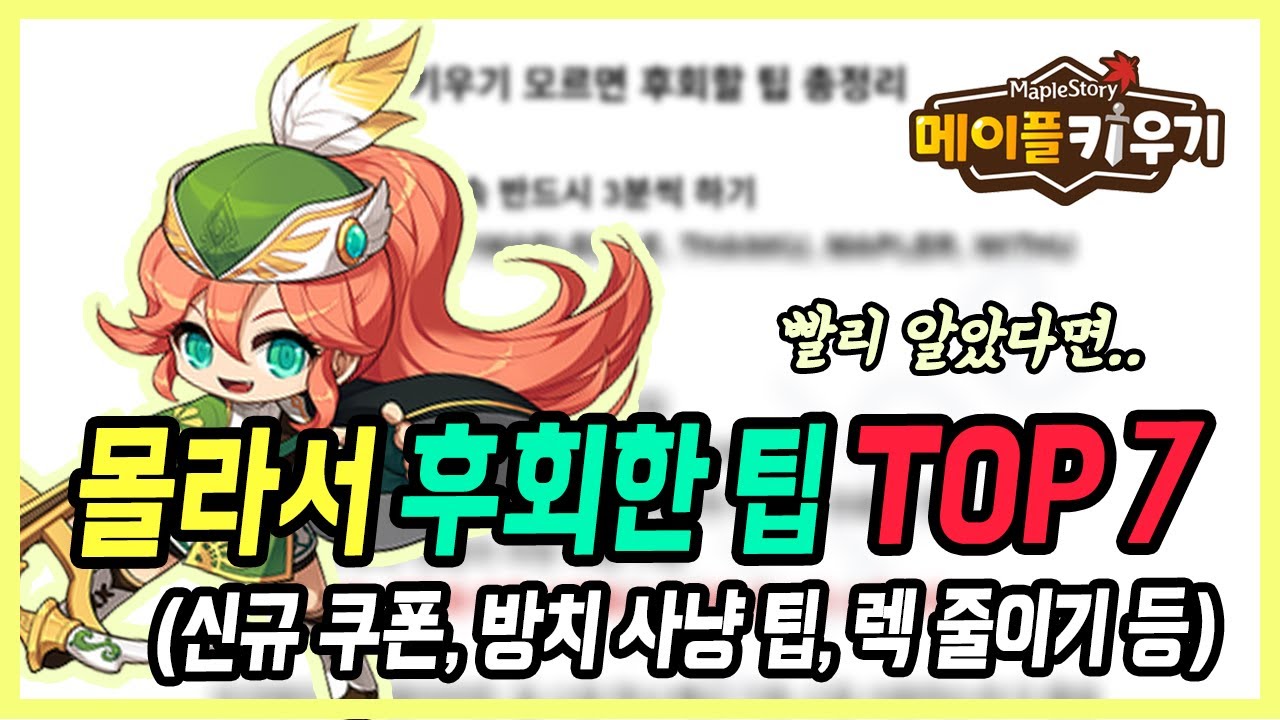 메이플 키우기 2주 플레이 후회 꿀팁 총정리: 사냥, 쿠폰, 렉 최적화 완벽 가이드 | Vortex Gaming