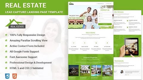 Best Real Estate HTML5 Responsive Landing Page Template | Olanding.com