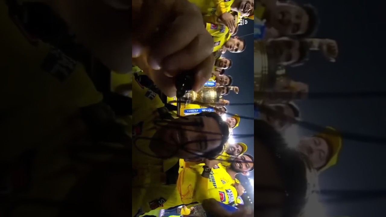 🏆 4K WALLPAPER | MS DHONI’S LEGENDARY CAMERA SIGN 🎥 | IPL 2023 TROPHY CELEBRATION 💛 