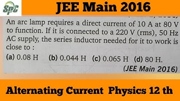 An arc lamp requires a direct current of 10 A at 80 V to function.  If it is connected to a 220 V