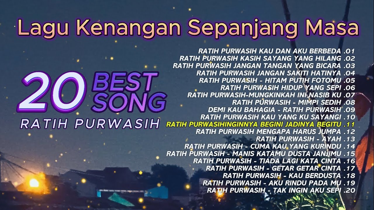 20 Lagu Terbaik || Lagu Kenangan Sepanjang Masa || Era 80 - 90an || Ratih Purwasih - YouTube