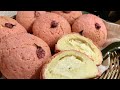 【第二回桜を食べる会】卒業のお祝いなどにオススメ！クリームチーズ入り桜のメロンパン！作ってみたよ！【パン作り】