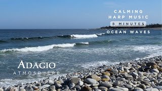 Relaxing Nova Scotia Ocean Stones with Skye Boat Song harp music