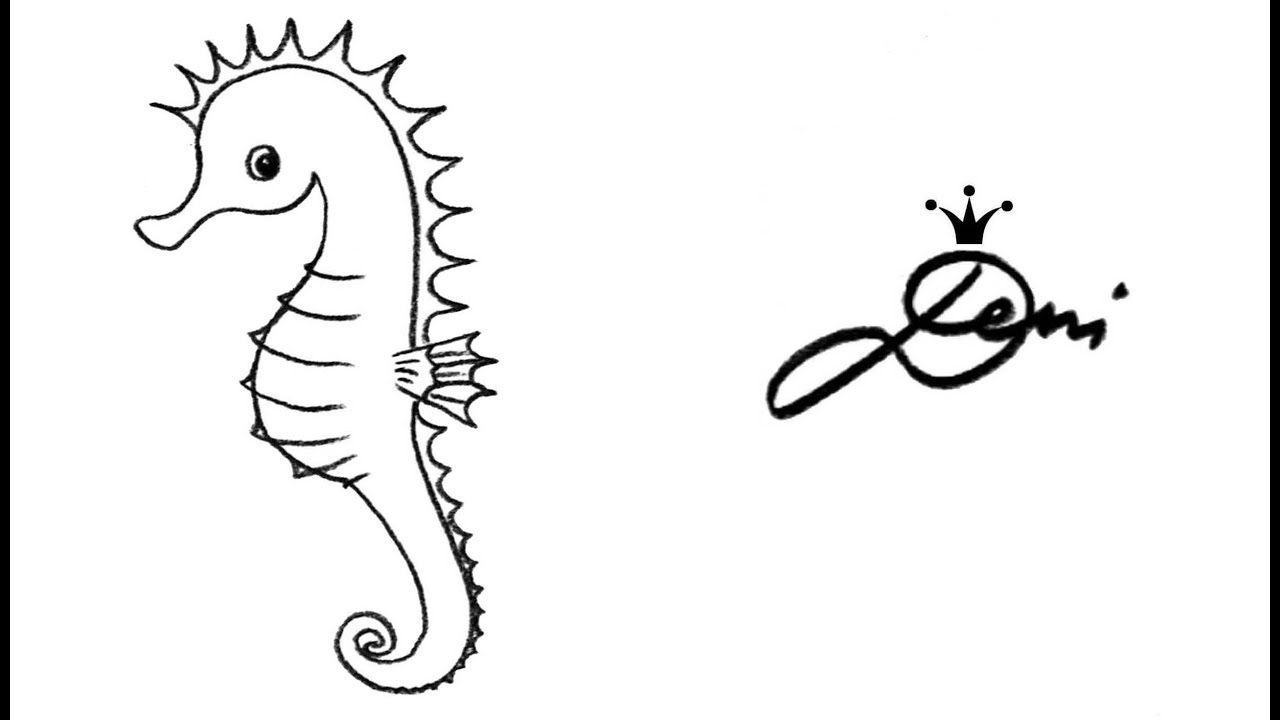 Seepferdchen Schnell Zeichnen Lernen How To Draw A Seahorse как се рисува морско конче
