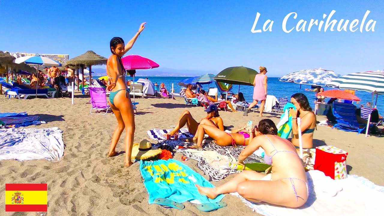 Playa de La Carihuela ☀️ Spain Beach Walk [4K] Costa del Sol Torremolinos, Malaga