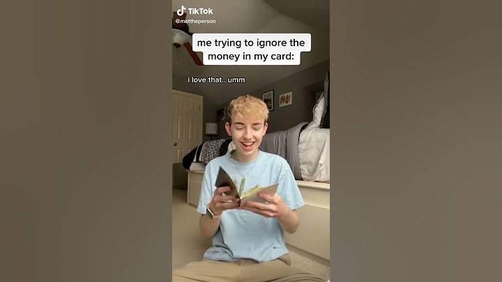 Trying to ignore the money in the card tiktok