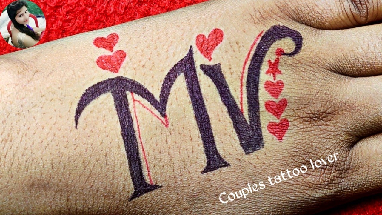 M love tattoo  letter M and Love tattoo with Pen on Hand  YouTube