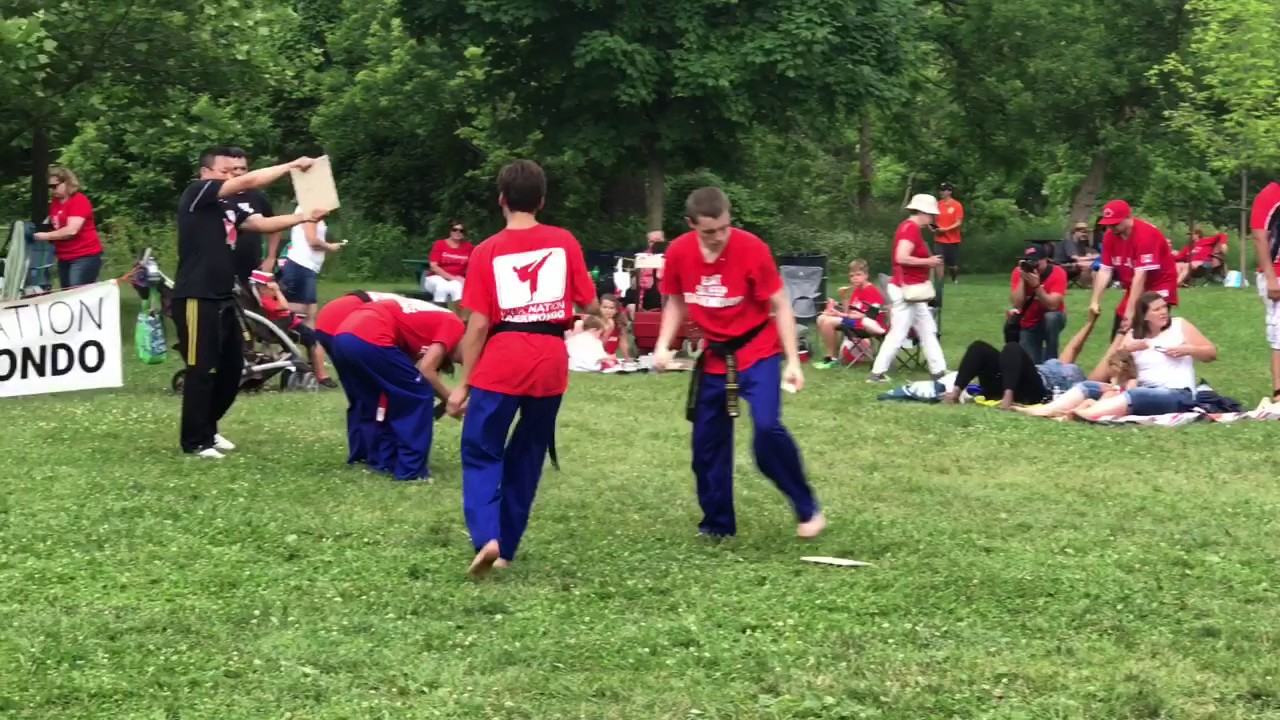 Kick Nation Taekwondo's March And Demonstration On Canada Day In Glen ...