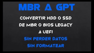 CONVERTIR DISCO MBR A GPT SIN FORMATEAR
