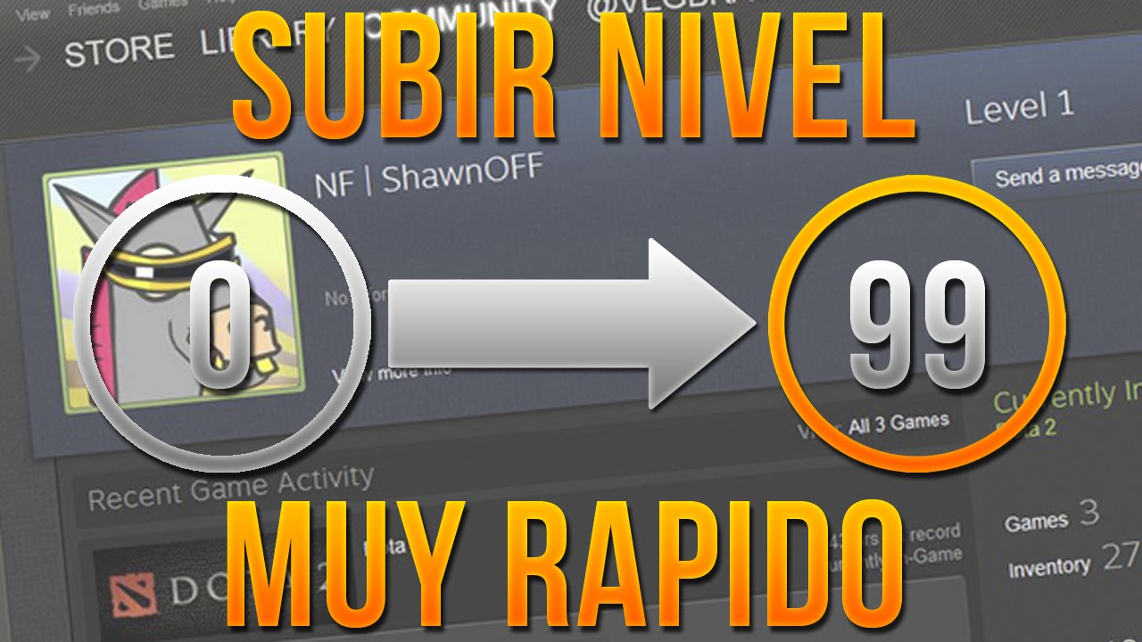 CÓMO SUBIR DE NIVEL EN STEAM MUY RÁPIDO! YouTube CÓMO SUBIR DE NIVEL EN STEAM MUY RÁPIDO! YouTube