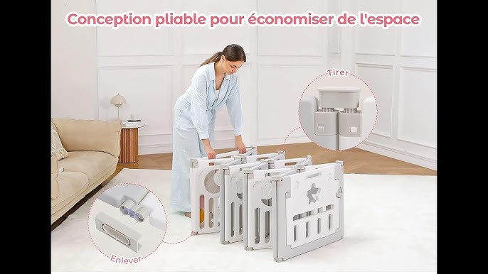 Dripex Parc Bebe Modulable, Parc Bébé Pliable 150×150CM, Parc pour