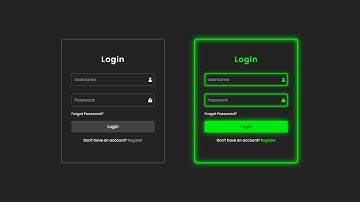 Neon Login Form Hover Effect Using HTML & CSS