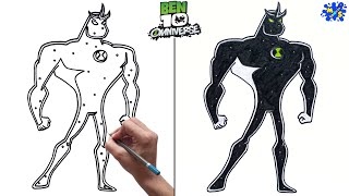 How to draw Alien X from Ben 10 Omniverse
