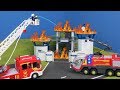 Playmobil en français pompier - Un pompier Playmobil éteint un feu à la prison du commissariat