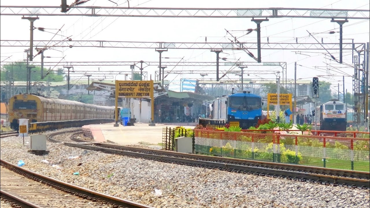 MEMU Overtaking SGNR Humsafar Express And WAG 12B Bangarpet Jn Land memu-overtaking-sgnr-humsafar-express-and-wag-12b-bangarpet-jn-land
