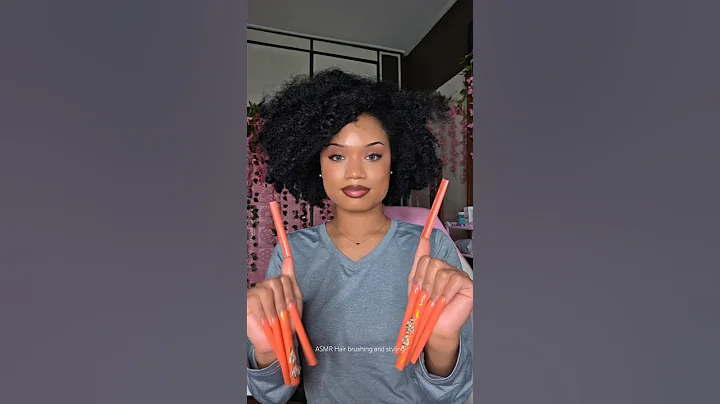 ASMR Hair brushing and styling 😳😱 #hairstyle #tutorial #hair #asmr  #shorts #hairtok #fast