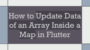 How to Update Data of an Array Inside a Map in Flutter