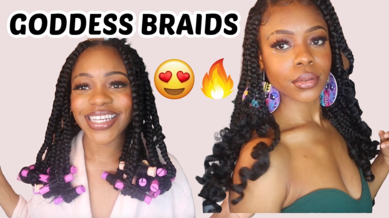 Goddess Box braids with curly ends !! TUTORIAL ! BOXBRAIDS 101 