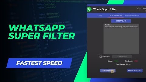 WhatsApp Number Filter | Super Number Filter Whatsapp | Turbo Whatsapp Numbers Filter Latest Version