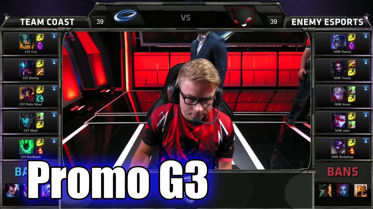Coast vs Enemy eSports | Game 3 Promotion Tournament for S6 NA LCS Spring 2016 | CST vs NME G3 Promo