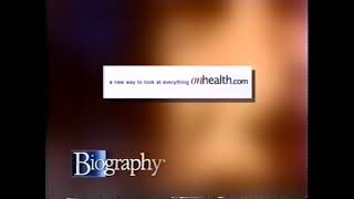 A&E Biography sponsor billboard, 1999