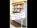 Vintage Farmhouse Hutch PLUS Sneak Peek Purple Porcelain! #vintagedecor #vintage #farmhousedecor