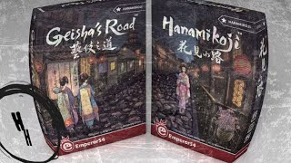 Hanamikoji and Hanamikoji Geisha's Road Unboxing