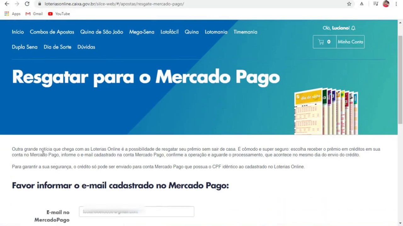 site da loteria online