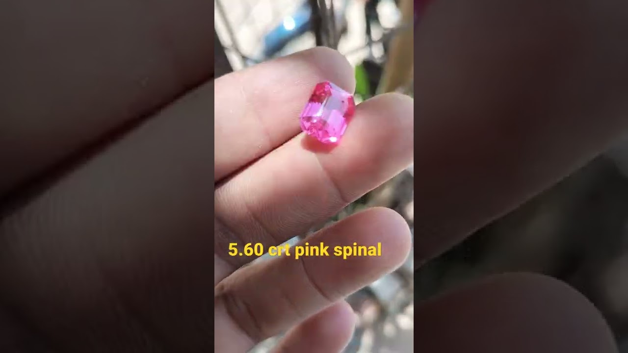 5.60 crt beautiful pink spinal emrald cut +917990459110