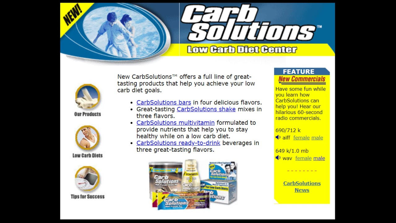 Carb Solutions Radio Commercials (2001, USA) YouTube
