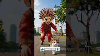 ONDEL-ONDEL TANGKEP ANAK KUCING ☺️😍 | #shorts #kids #viral #youtubeshorts #ondel-ondel #kucing