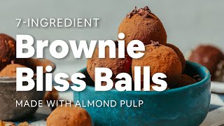 7-Ingredient Brownie Bliss Balls (Made from Almond Pulp!) | Minimalist Baker Recipes How To Make Almond Meal Minimalist Baker Recipes