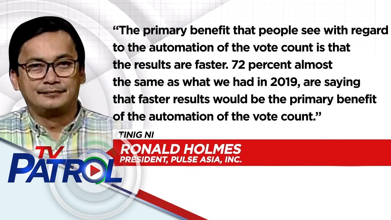 Pulse Asia: mayorya ng mga pinoy nagtitiwala sa resulta ng halalan 2022 | TV Patrol