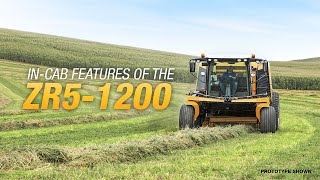 Cab features of the ZR51200 selfpropelled baler