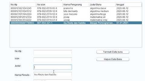 DEMO APLIKASI UNTUK FORMULIR PENDATAAN BUKU PERPUSTAKAAN MENGGUNAKAN BAHASA JAVA (TANPA DATABASE)